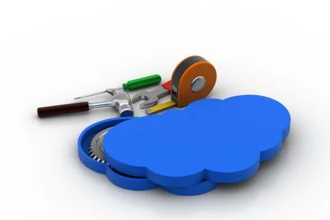 Cloud service concept 스톡 일러스트