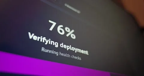 Cloud Service Deployment Progress Percentage Interface Stock Footage 336722351