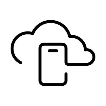 Cloud service icon. Cloud Computing, Stock Illustration