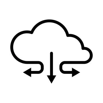 Cloud service icon. Cloud Computing, Illustrazione stock