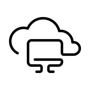 Cloud service icon. Cloud Computing, Stock Illustration