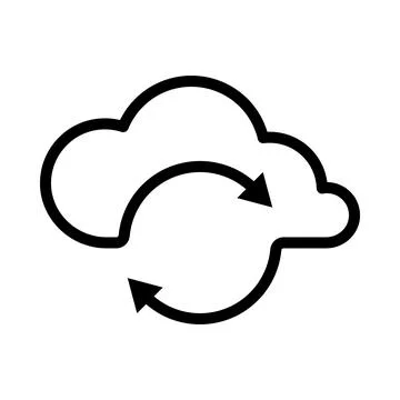 Cloud service icon. Cloud Computing, Stock Illustration