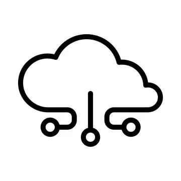 Cloud service icon. Cloud Computing, Stock Illustration