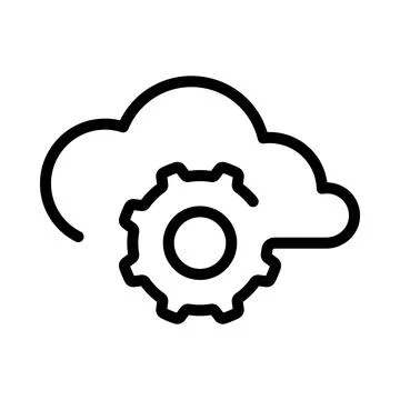 Cloud service icon. Cloud Computing, Illustrazione stock