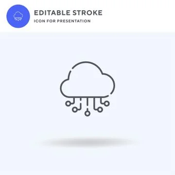 Cloud Service icon vector, filled flat sign, solid pictogram isolated on white Stock Illustration