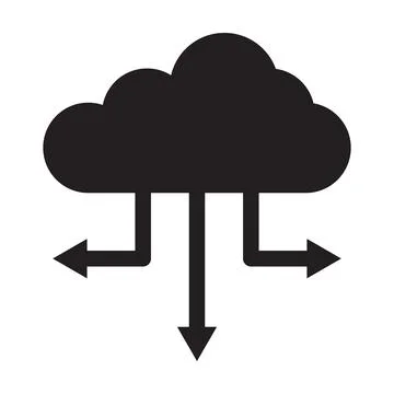 Cloud service icon vector for graphic design, logo, web site, social media, m Stock Illustration