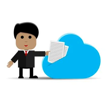 Cloud service Stock Illustration