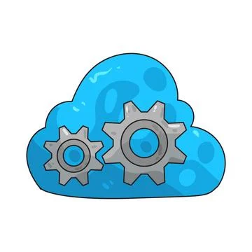 Cloud service illustration Stock Illustration