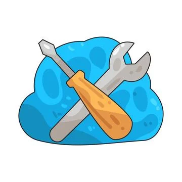 Cloud service illustration イラスト素材