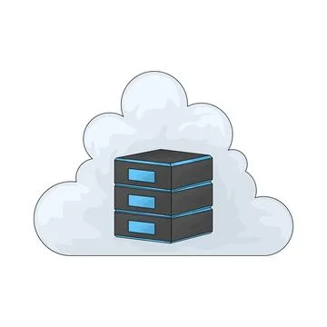Cloud service illustration Stock Illustration