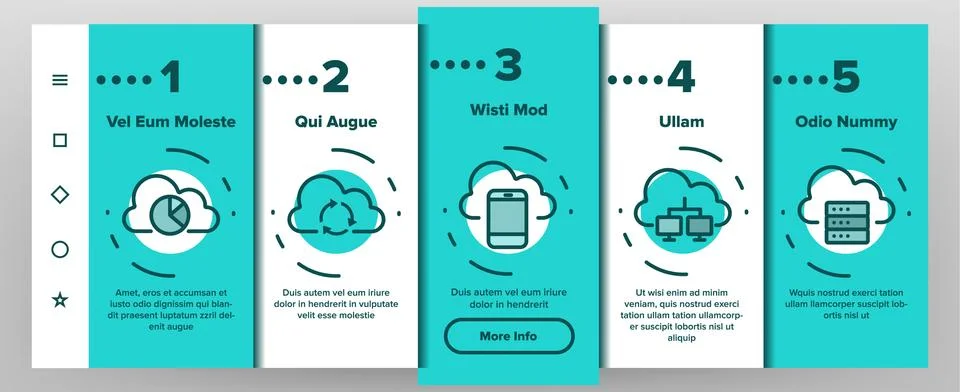 Cloud Service Onboarding Vector 스톡 일러스트