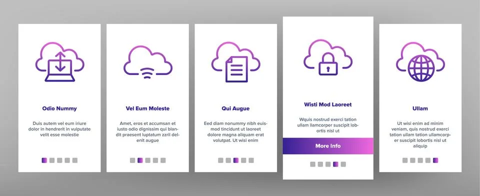 Cloud Service Onboarding Vector Illustrazione stock
