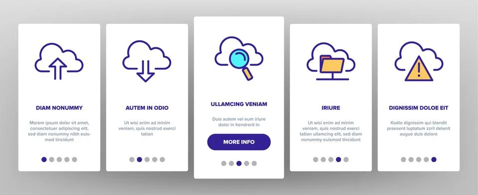 Cloud Service Onboarding Vector 스톡 일러스트