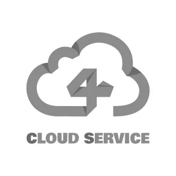 Cloud service pictogram Stock Illustration