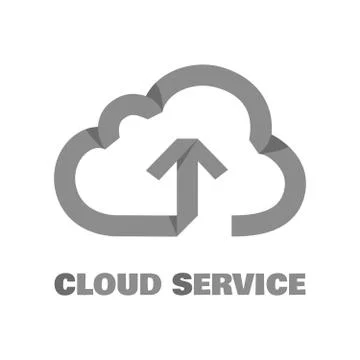 Cloud service pictogram Stock Illustration