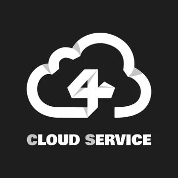 Cloud service pictogram Stock Illustration