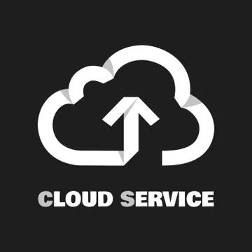 Cloud service pictogram Stock Illustration