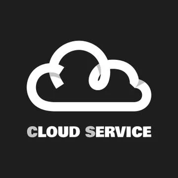 Cloud service pictogram Stock Illustration