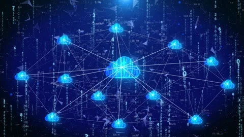 Cloud service platform IOT data center network connection technology backgro 動画素材 143083124