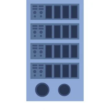 Cloud service vector, hosting center server icon Stock Illustration