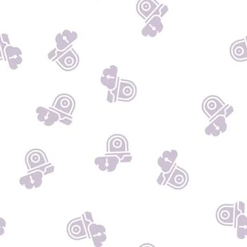 Cloud service for video camera glyph vector seamless pattern Stock Illustration