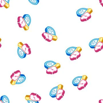 Cloud service for video camera isometric icon seamless pattern Stock Illustration