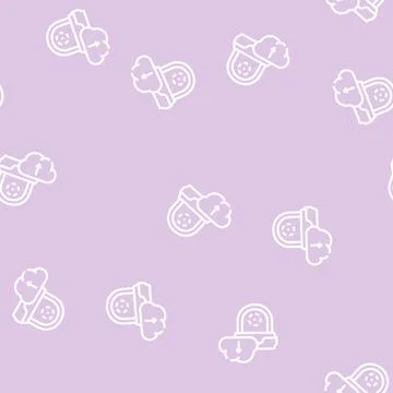 Cloud service for video camera line vector seamless pattern 스톡 일러스트