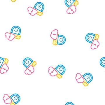 Cloud service for video camera vector seamless pattern Illustrazione stock