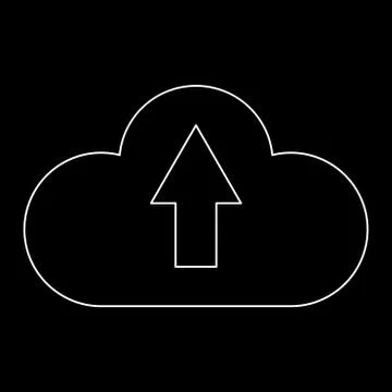 Cloud service  the white path icon . 库存插图