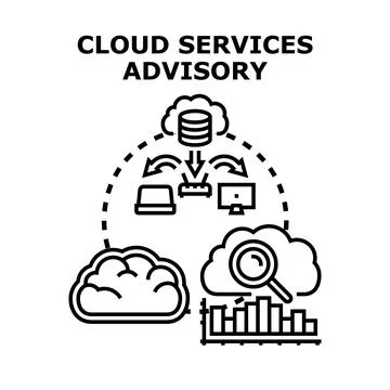 Cloud services advisory icon vector illustration 库存插图