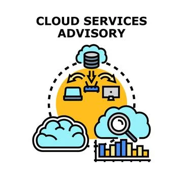 Cloud services advisory icon vector illustration イラスト素材