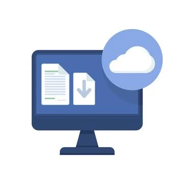 Cloud services cloud computing, secure data storage, server technology 스톡 일러스트