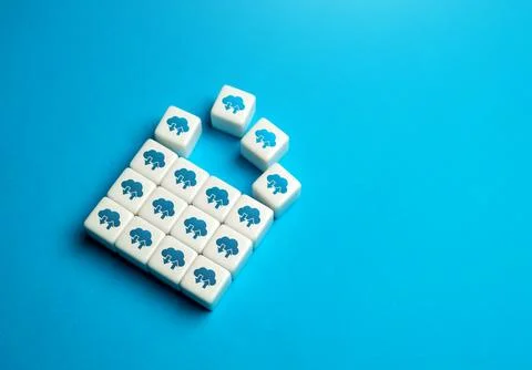 Cloud services. Critical information infrastructure. Technology, web and cl.. Stock Photos