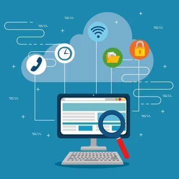 Cloud services design イラスト素材