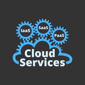 Cloud services icon. Technology, packaged software, decentralized application Stock Illustration