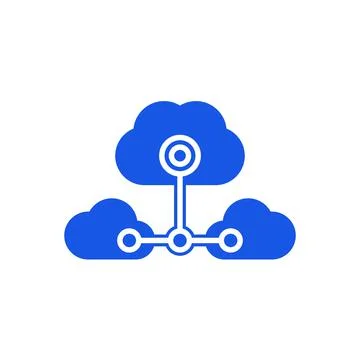Cloud services icon on white Stock Illustration