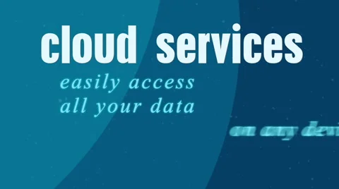 Cloud Services Kinetic Type Stock Footage 40363487