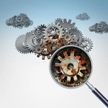 Cloud Services Problem Stock Illustration
