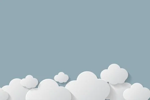 Cloud set background.llustration vector Stock Illustration
