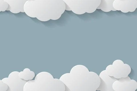 Cloud set background.llustration vector Stock Illustration