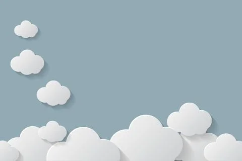 Cloud set background.llustration vector Stock Illustration