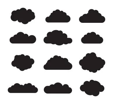 Cloud set Stock Illustration