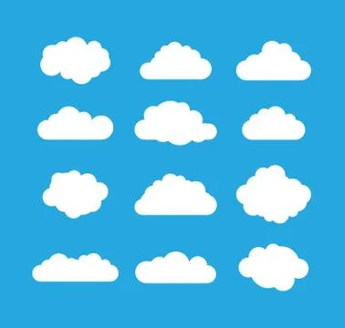 Cloud set Stock Illustration
