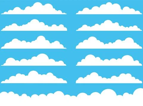 Cloud Set Stock Illustration