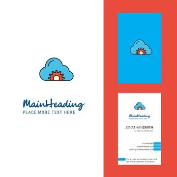 Cloud setting  Creative Logo and business card. vertical Design Vector 스톡 일러스트