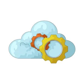 Cloud setting illustration Stock Illustration
