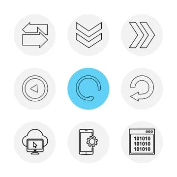 Cloud , setting , windows ,arrows , directions , left , right , pointer ,eps  イラスト素材