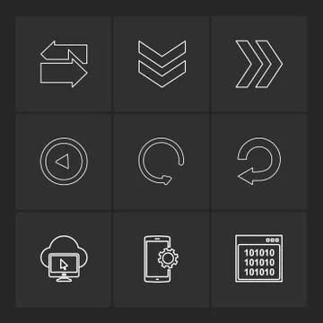 Cloud , setting , windows ,arrows , directions , left , right , pointer ,eps  イラスト素材