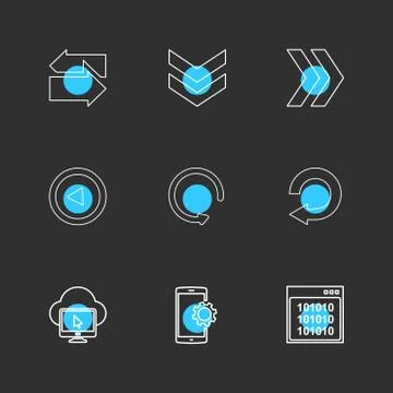 Cloud , setting , windows ,arrows , directions , left , right , pointer ,eps  イラスト素材