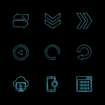 Cloud , setting , windows ,arrows , directions , left , right , pointer ,eps  Illustrazione stock